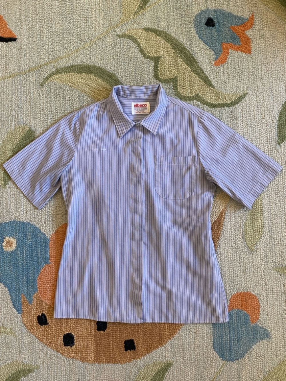Y2K l Elbeco l Lot of 4 USPS Retail Clerk Striped Short Sleeve Shirts - Picture 6 of 16